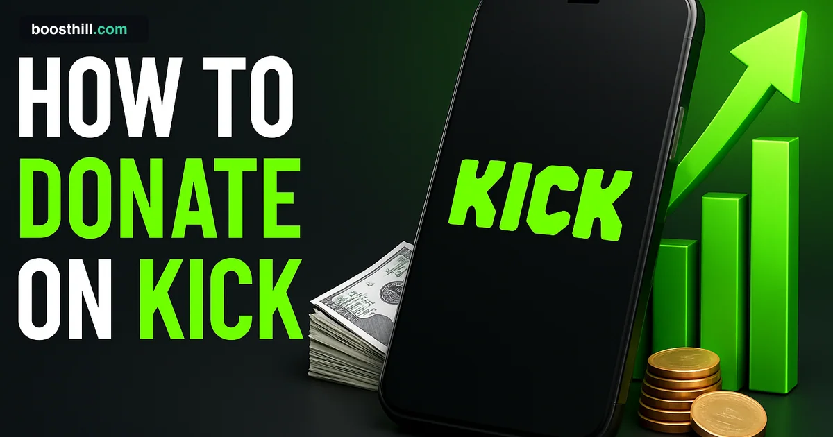 Featured image for the BoostHill guide on how to donate on Kick.