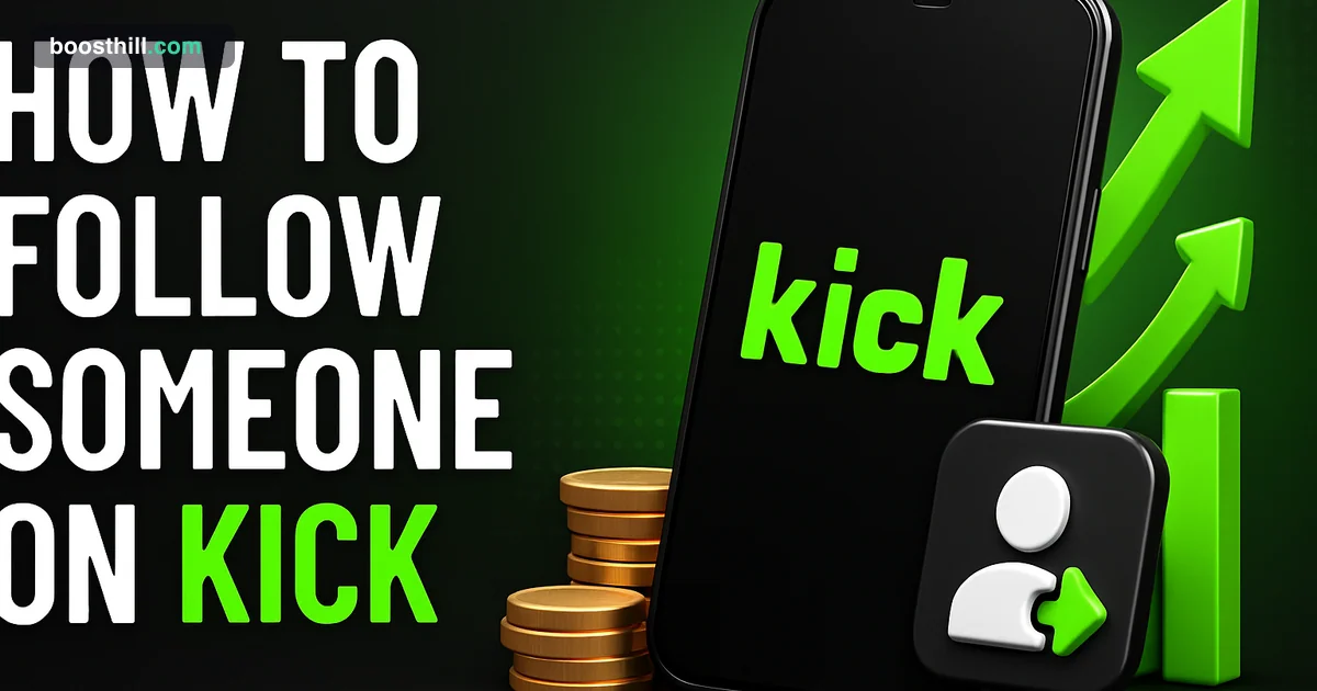 Featured image for the BoostHill guide on how to follow someone on Kick.