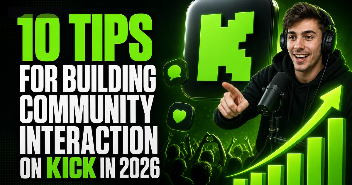 10 Tips for Building Community Interaction on Kick in 2026