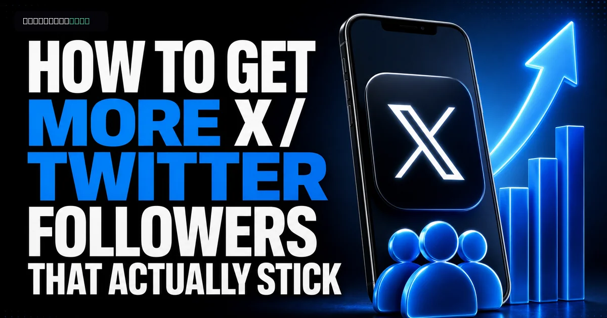 How to get more x / twitter followers that actually stick
