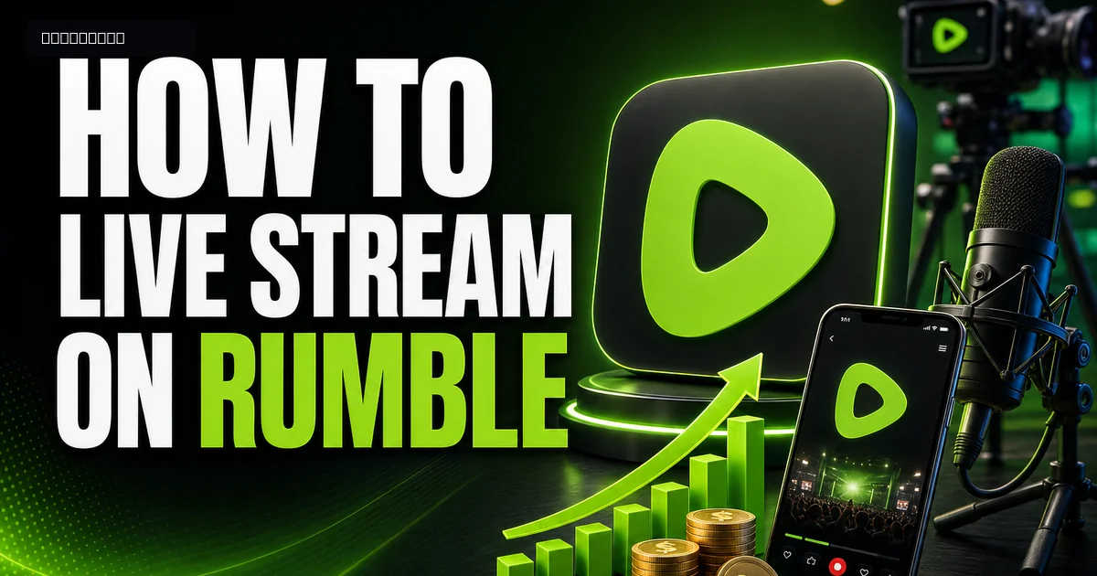 How to Live Stream on Rumble: Eligibility, Setup, and Best Settings