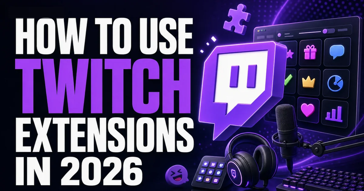 How to Use Twitch Extensions in 2026: Enhancing Your Stream with Interactive Tools How to Use Twitch Extensions in 2026: Enhancing Your Stream with Interactive Tools