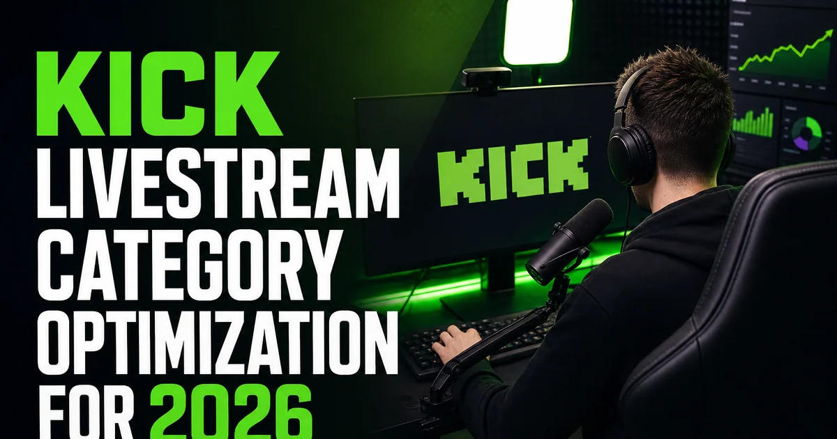 Kick Livestream Category Optimization for 2026: Choose Wisely