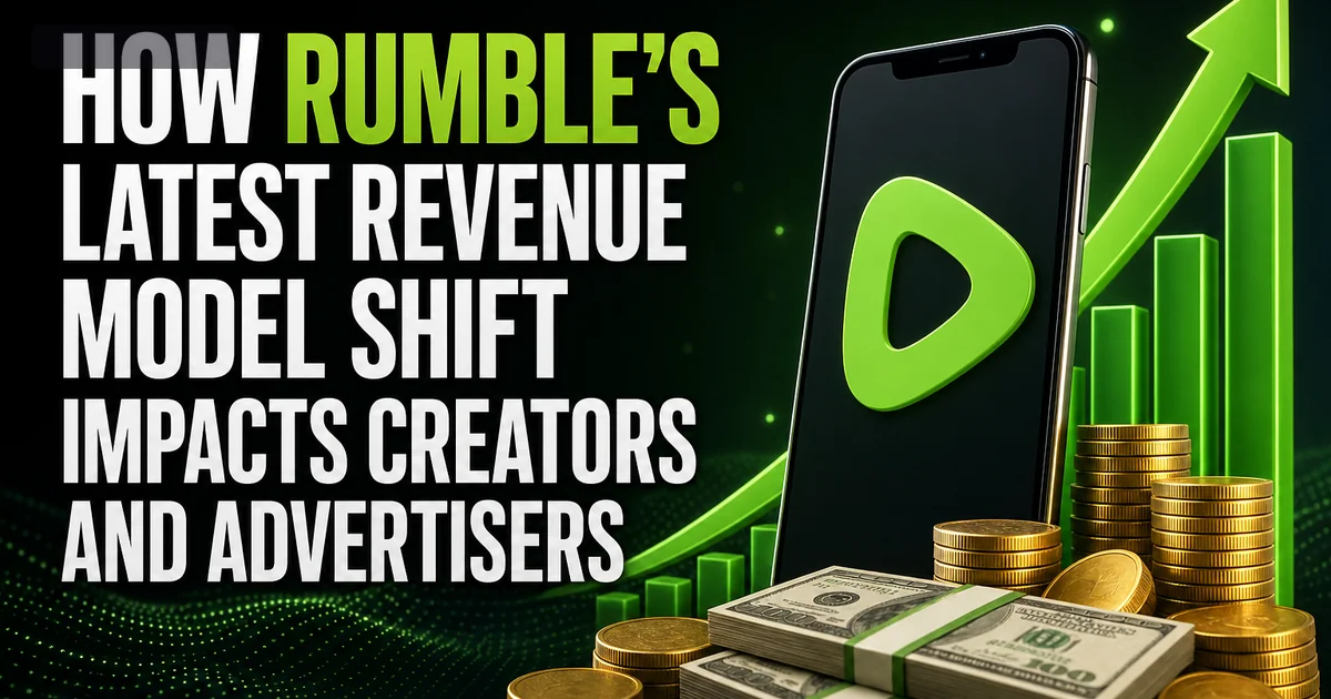 How Rumble's Latest Revenue Model Shift Impacts Creators and Advertisers