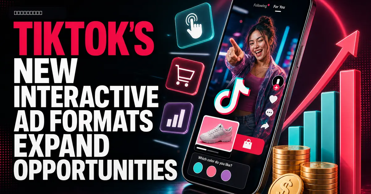 TikTok's New Interactive Ad Formats Expand Opportunities TikTok's New Interactive Ad Formats Expand Opportunities