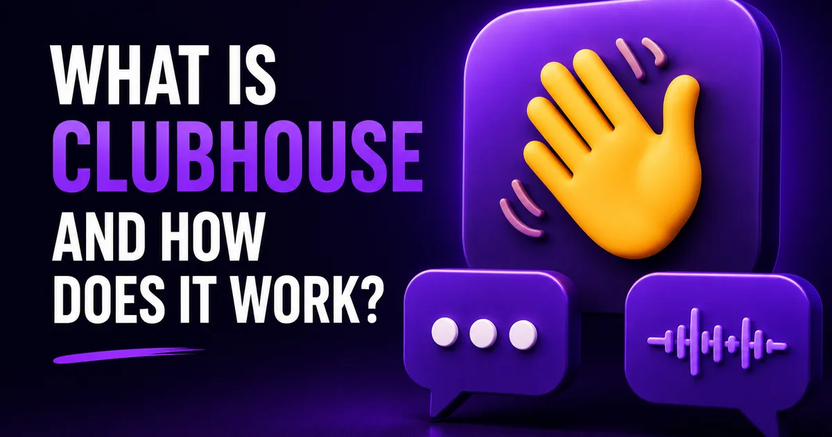 What is Clubhouse — audio-chat app icon with speech bubbles
