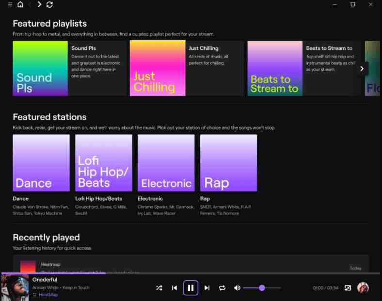 play music on streaming
